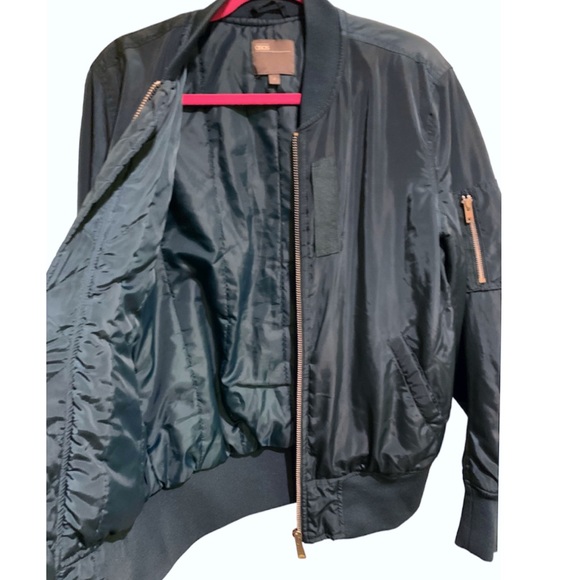 ASOS Bomber Jacket With MA1 Pocket in Teal Color Men’s Bomber Jacket Size M - Picture 5 of 9
